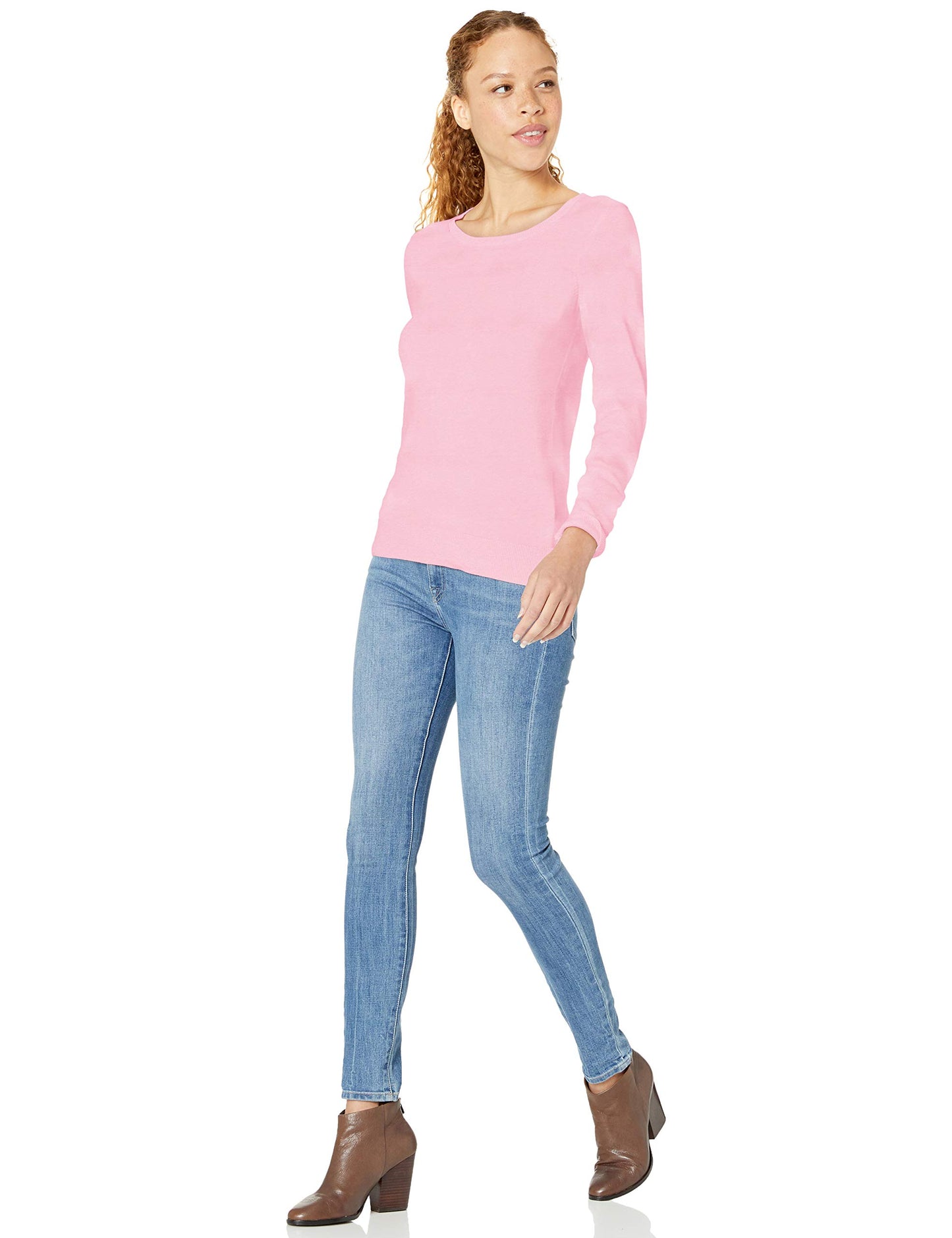 Amazon Essentials Women's Long-Sleeve Lightweight Crewneck Sweater (Available in Plus Size)