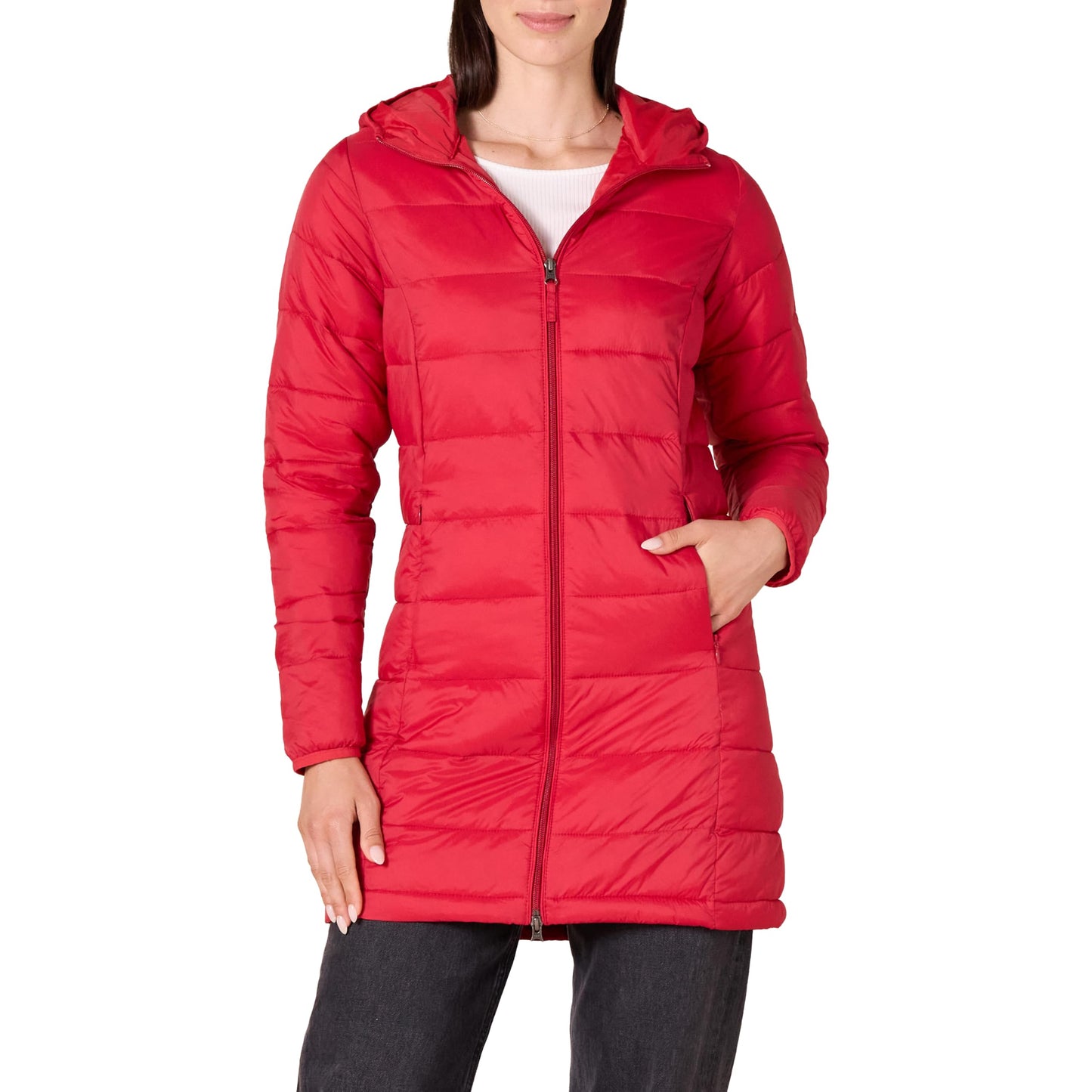 Amazon Essentials Women's Lightweight Water-Resistant Hooded Puffer Coat (Available in Plus Size)