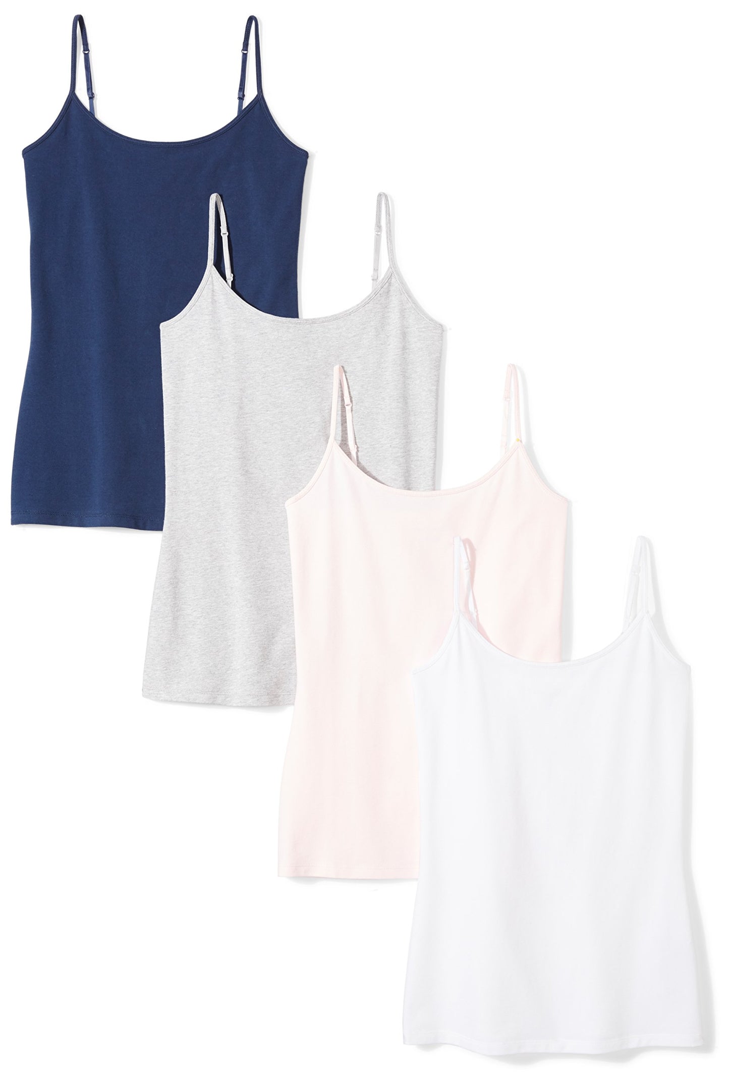 Amazon Essentials Women's Slim-Fit Camisole, Pack of 4