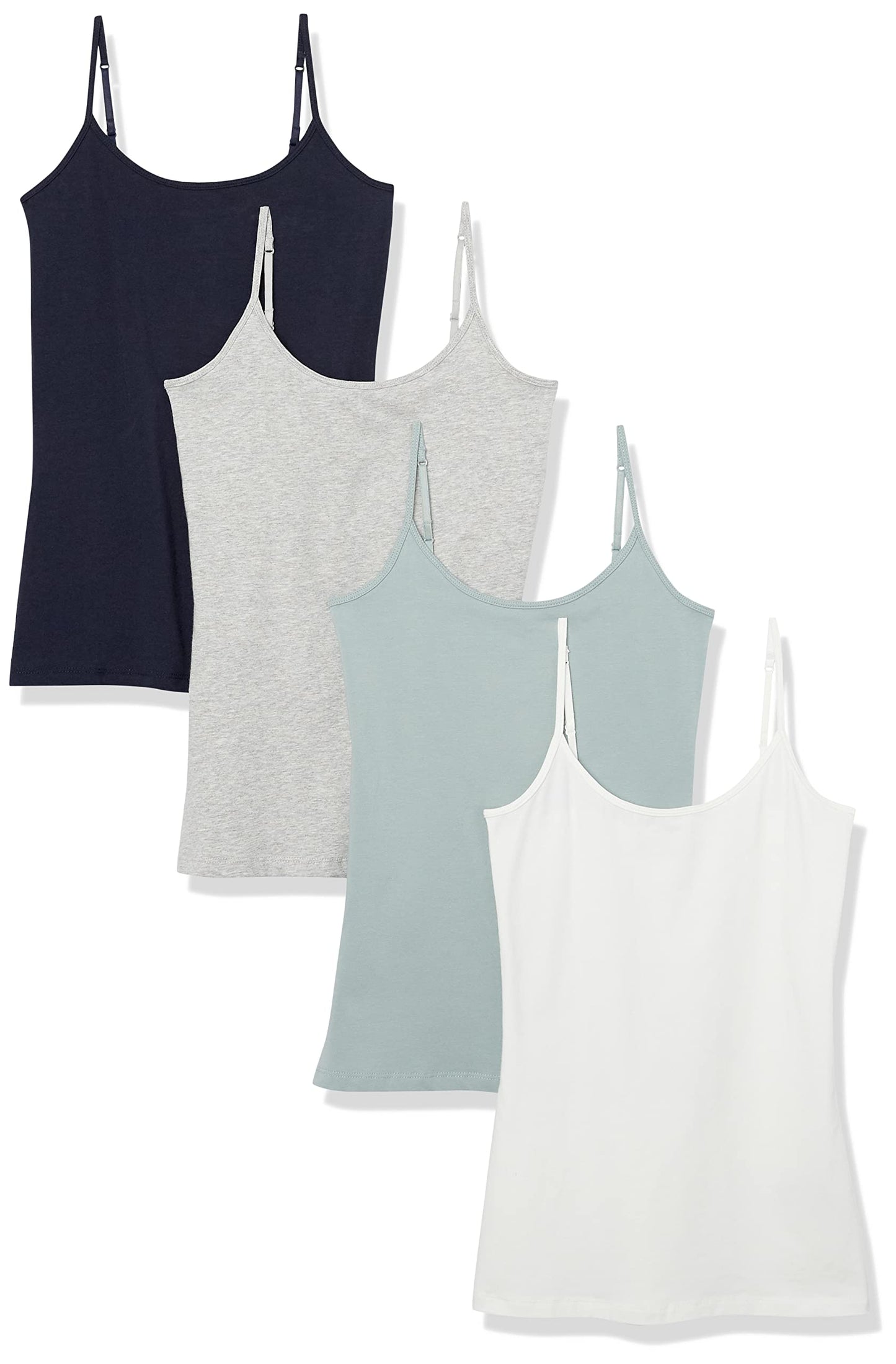 Amazon Essentials Women's Slim-Fit Camisole, Pack of 4