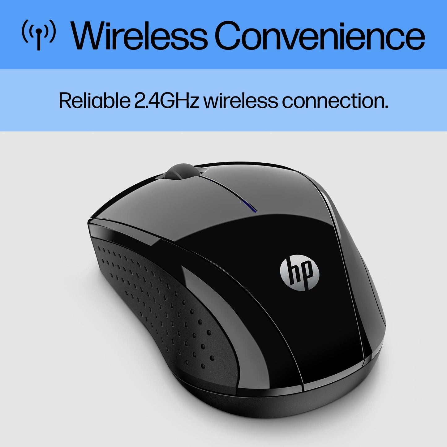 HP Wireless Mouse - Black, 15-Month Battery, 1600 DPI Sensor, Side Grips - for PC/Laptop, Mac, Chromebook