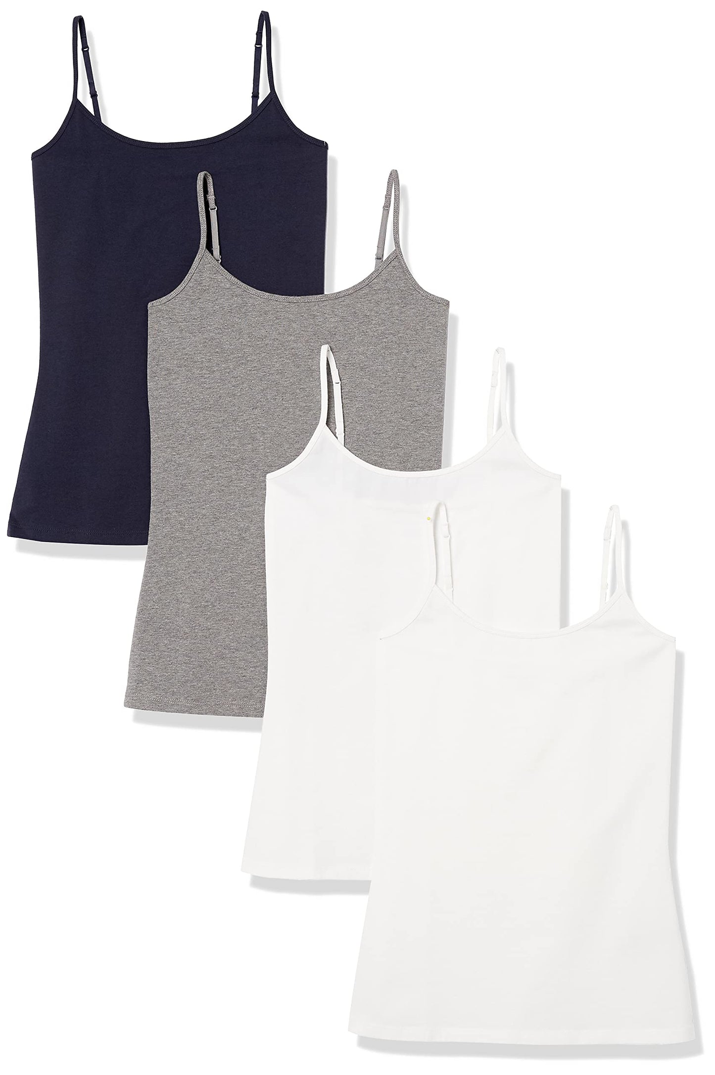 Amazon Essentials Women's Slim-Fit Camisole, Pack of 4