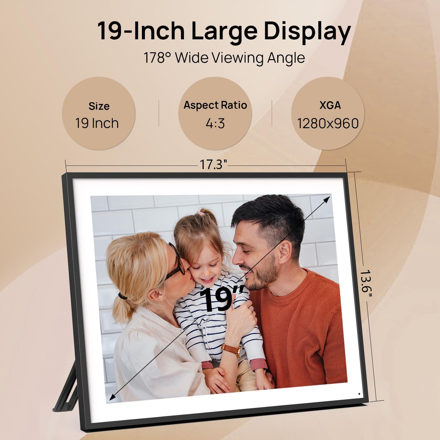 32GB FRAMEO 10.1 Inch Smart WiFi Digital Photo Frame 1280x800 IPS LCD Touch Screen, Auto-Rotate Portrait and Landscape, Built in 32GB Memory, Share Moments Instantly via Frameo App from Anywhere