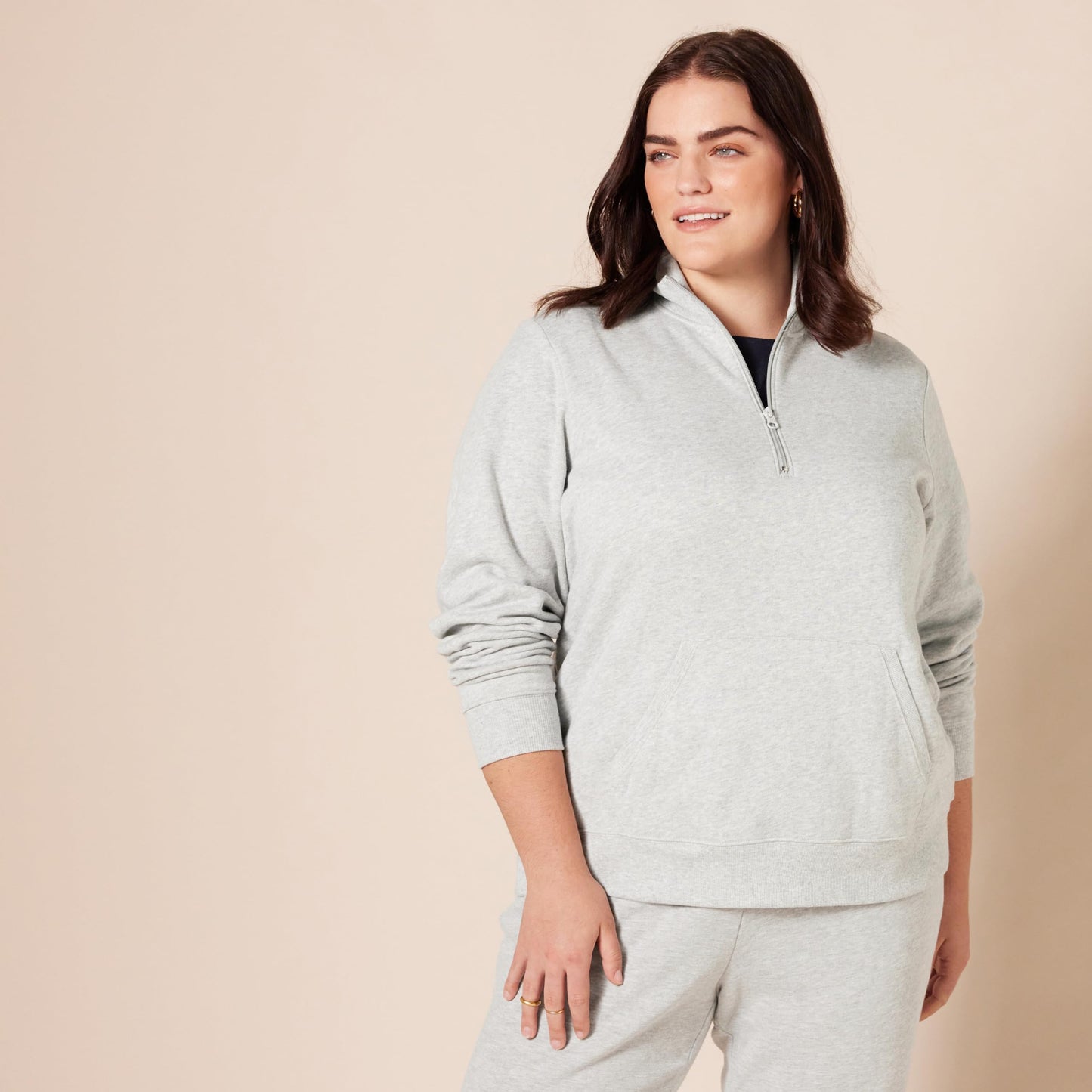 Amazon Essentials Women's Long-Sleeve Fleece Quarter-Zip Top (Available in Plus Size)