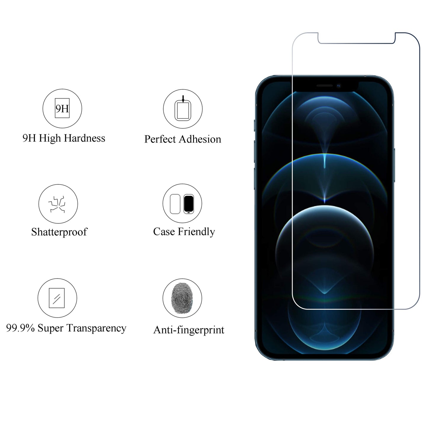 Ailun 3 Pack Screen Protector for iPhone 15 Pro Max [6.7 inch] + 3 Pack Camera Lens Protector with Installation Frame,Sensor Protection,Dynamic Island Compatible,Case Friendly Tempered Glass Film