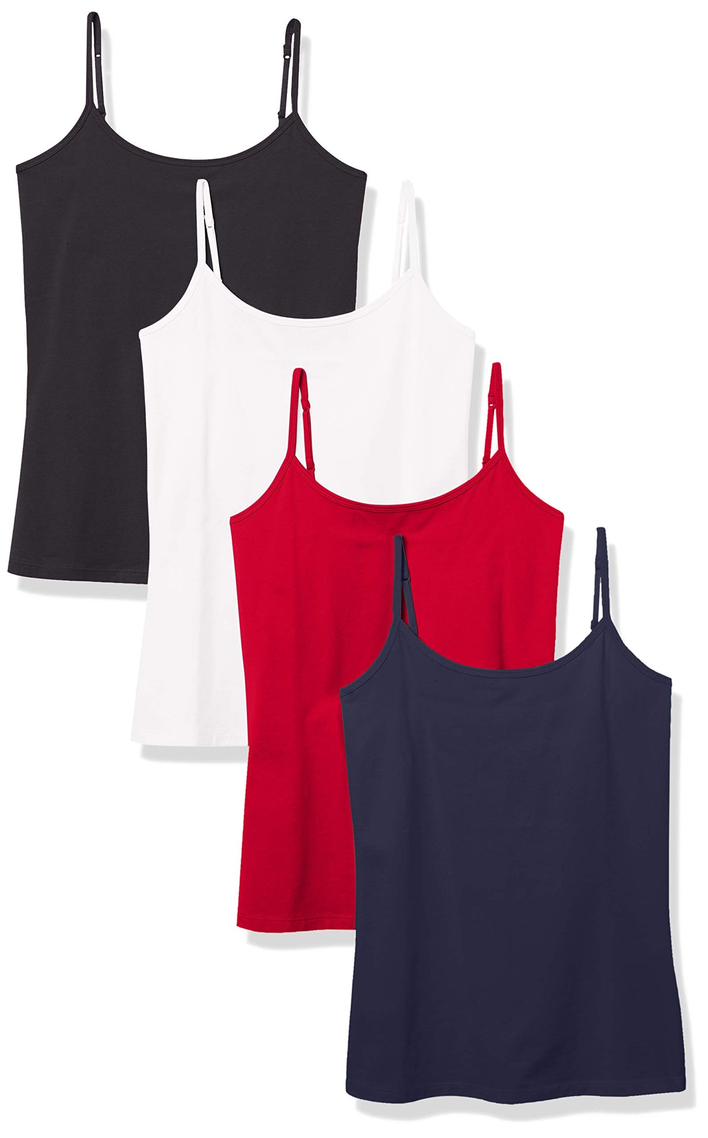 Amazon Essentials Women's Slim-Fit Camisole, Pack of 4