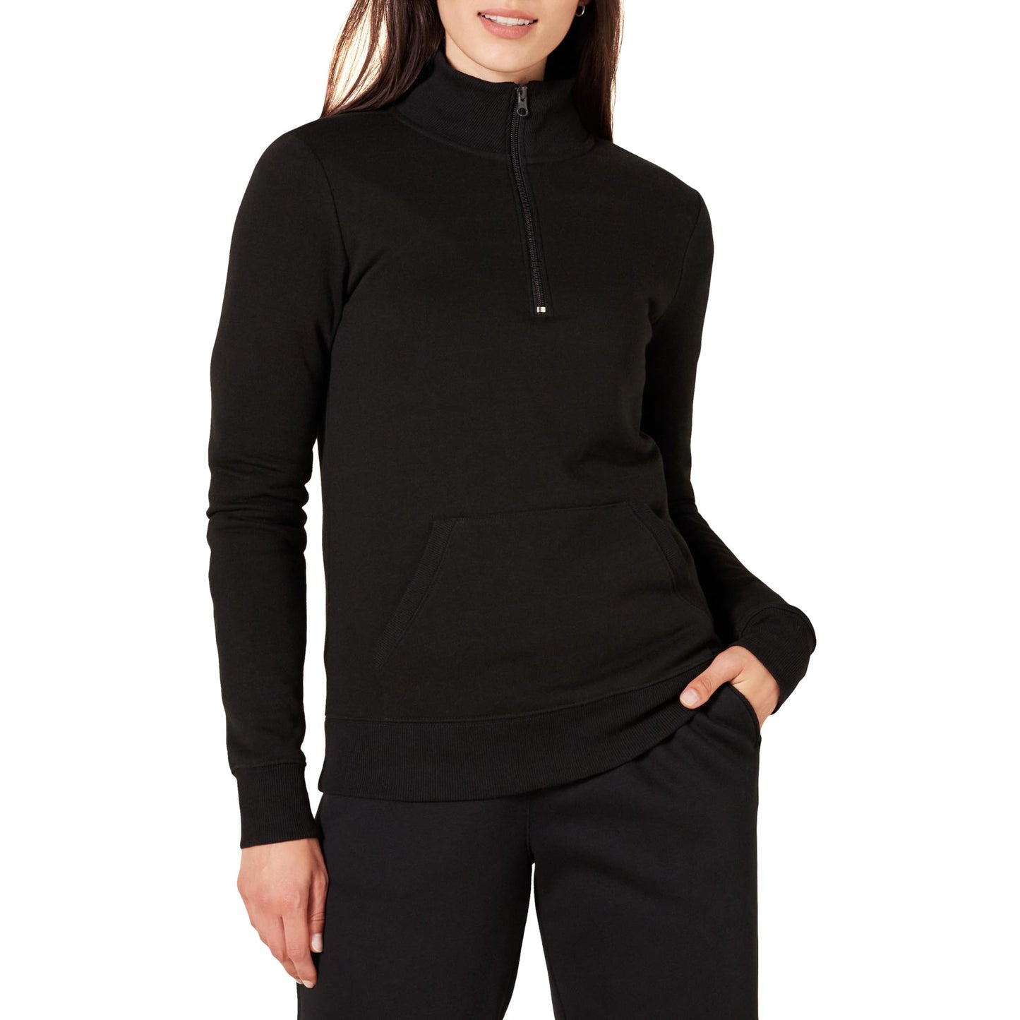 Amazon Essentials Women's Long-Sleeve Fleece Quarter-Zip Top (Available in Plus Size)