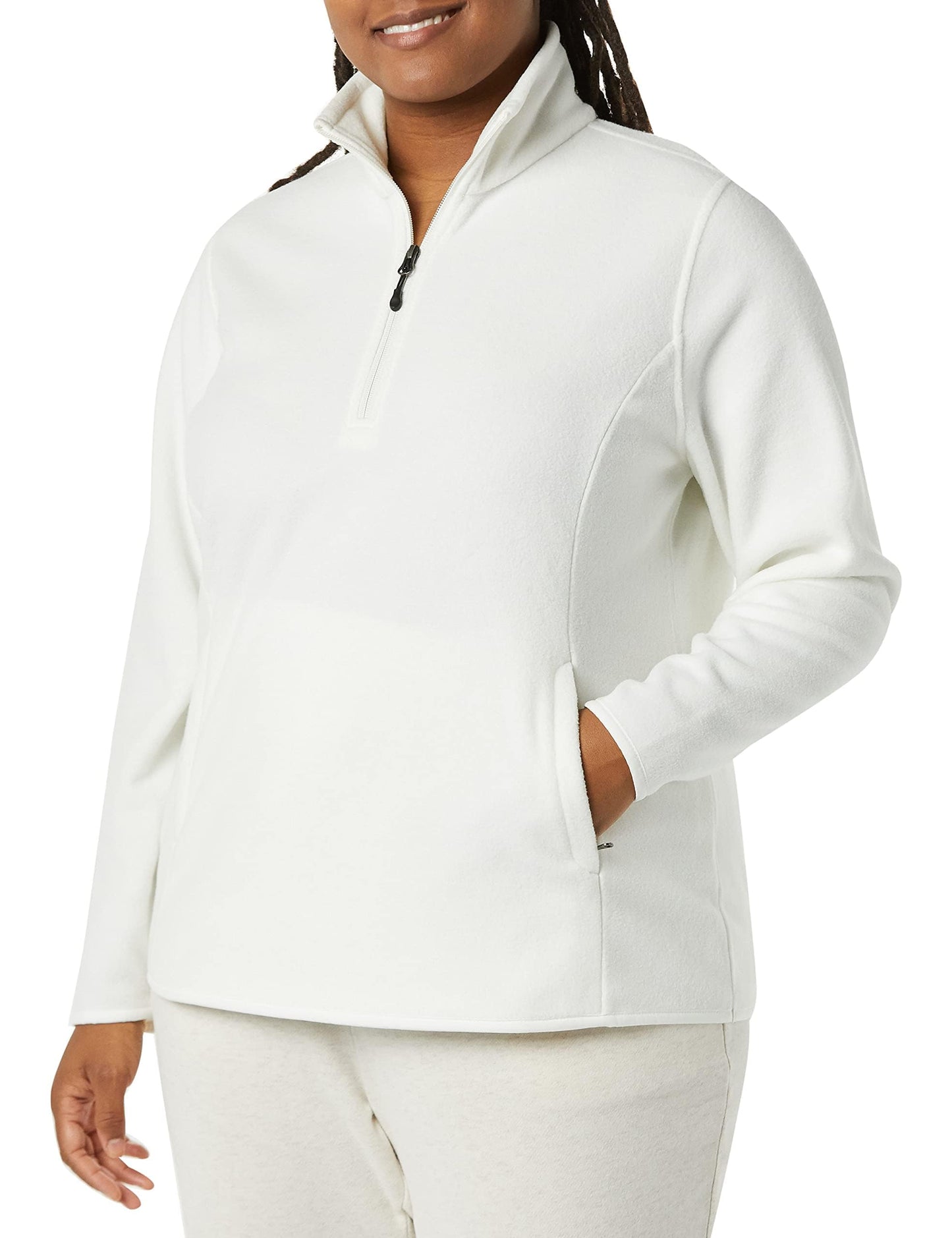 Amazon Essentials Women's Classic-Fit Long-Sleeve Quarter-Zip Polar Fleece Pullover Jacket - Discontinued Colors