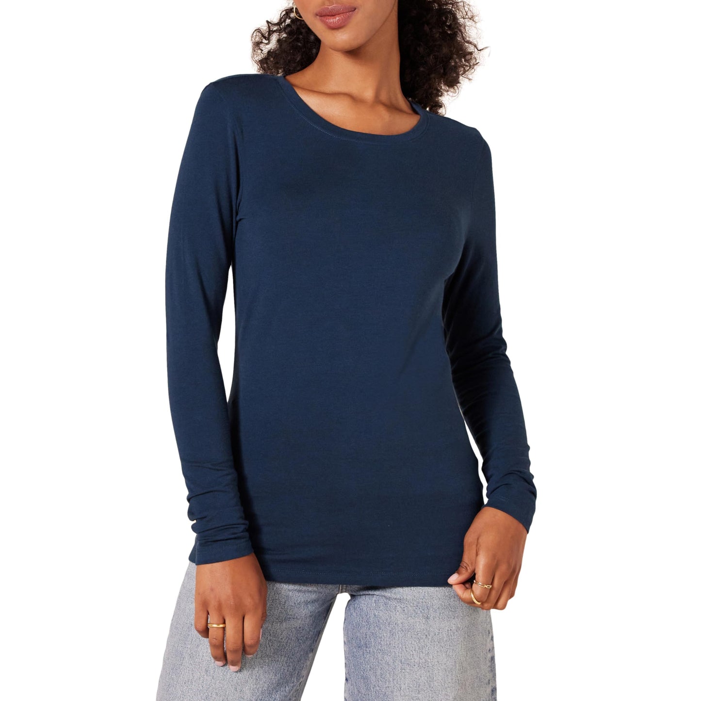 Amazon Essentials Women's Classic-Fit Long-Sleeve Crewneck T-Shirt (Available in Plus Size)