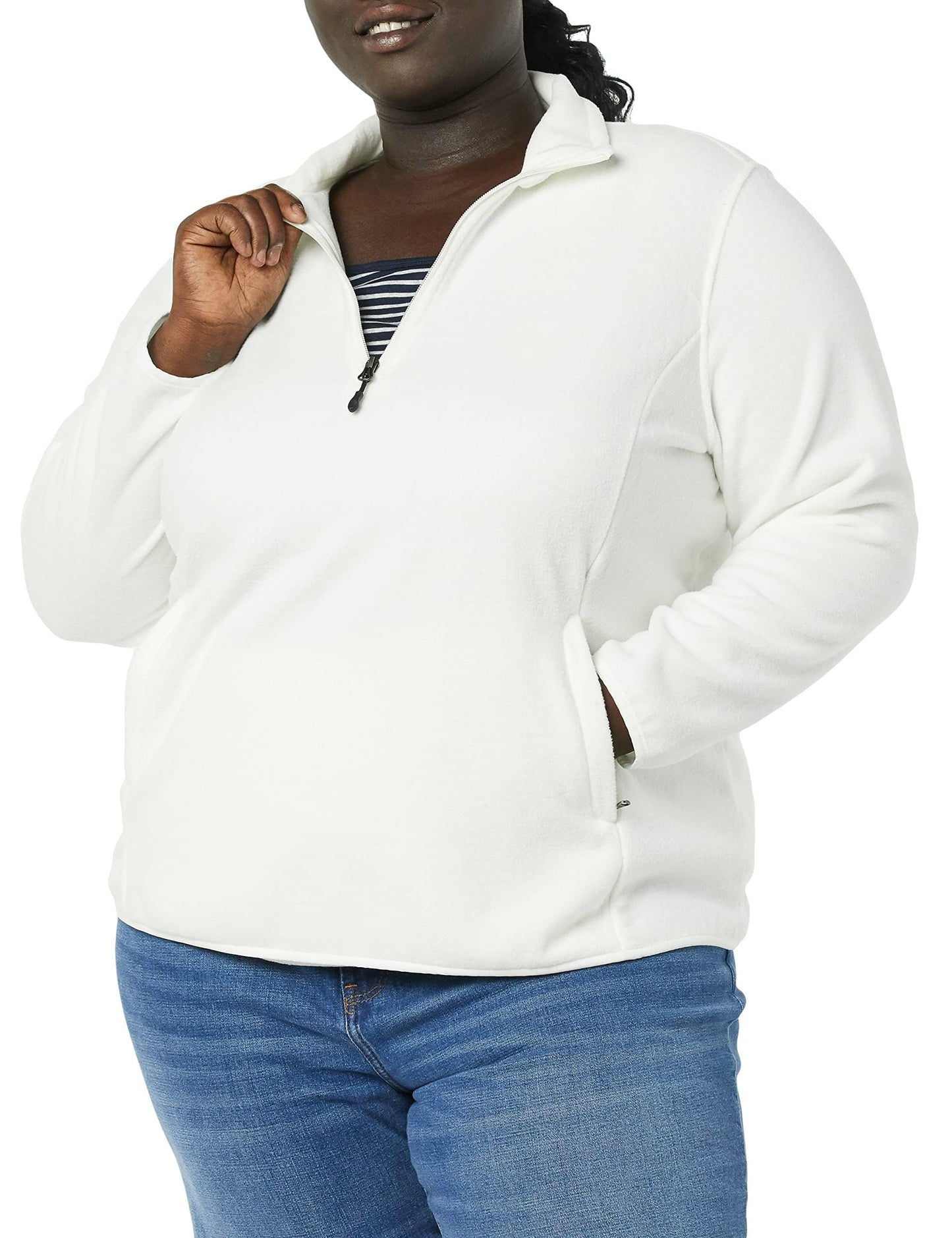 Amazon Essentials Women's Classic-Fit Long-Sleeve Quarter-Zip Polar Fleece Pullover Jacket - Discontinued Colors