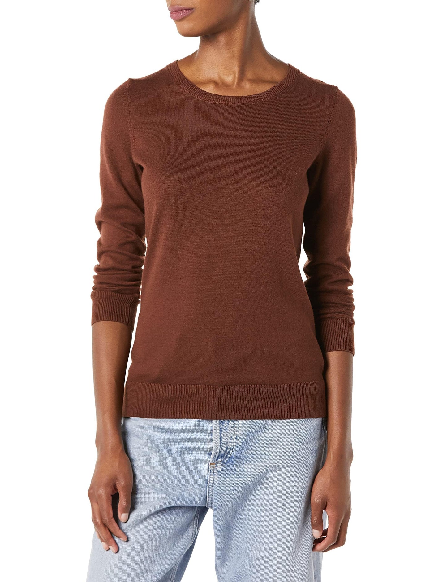 Amazon Essentials Women's Long-Sleeve Lightweight Crewneck Sweater (Available in Plus Size)