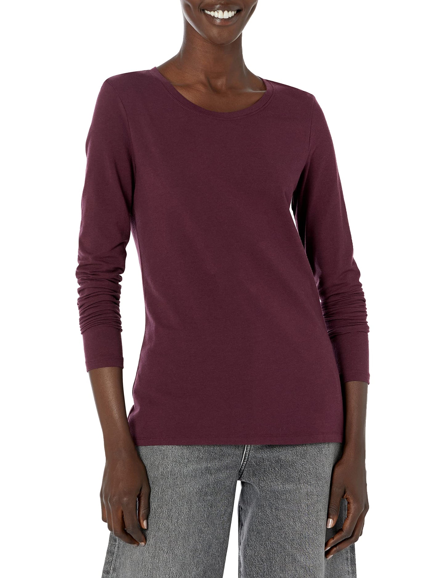 Amazon Essentials Women's Classic-Fit Long-Sleeve Crewneck T-Shirt (Available in Plus Size)