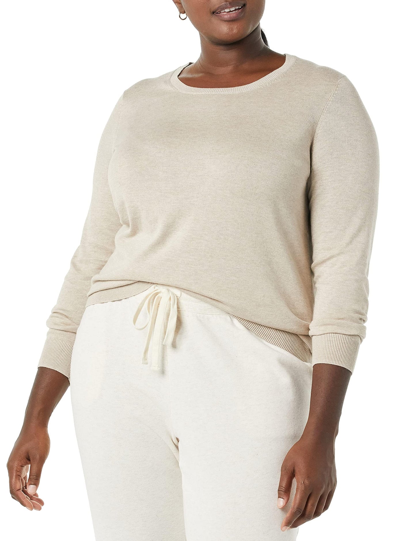 Amazon Essentials Women's Long-Sleeve Lightweight Crewneck Sweater (Available in Plus Size)