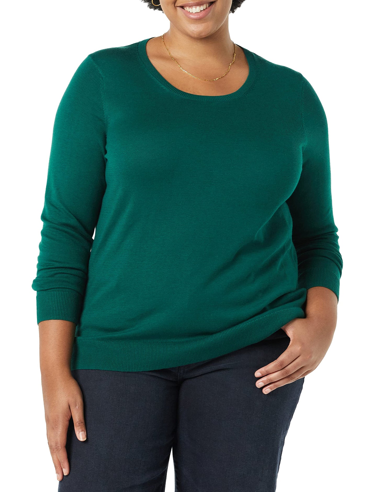 Amazon Essentials Women's Long-Sleeve Lightweight Crewneck Sweater (Available in Plus Size)