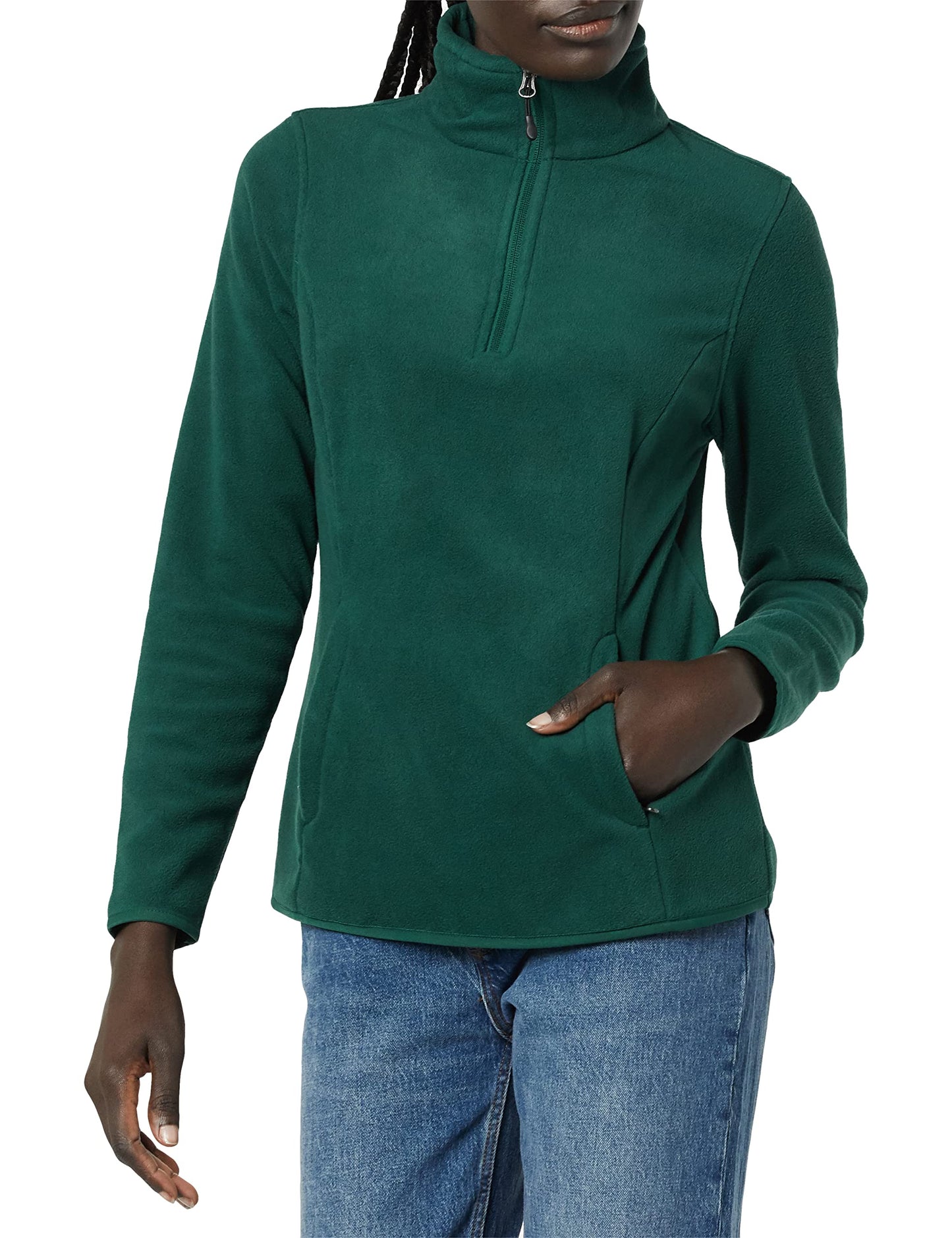 Amazon Essentials Women's Classic-Fit Long-Sleeve Quarter-Zip Polar Fleece Pullover Jacket - Discontinued Colors