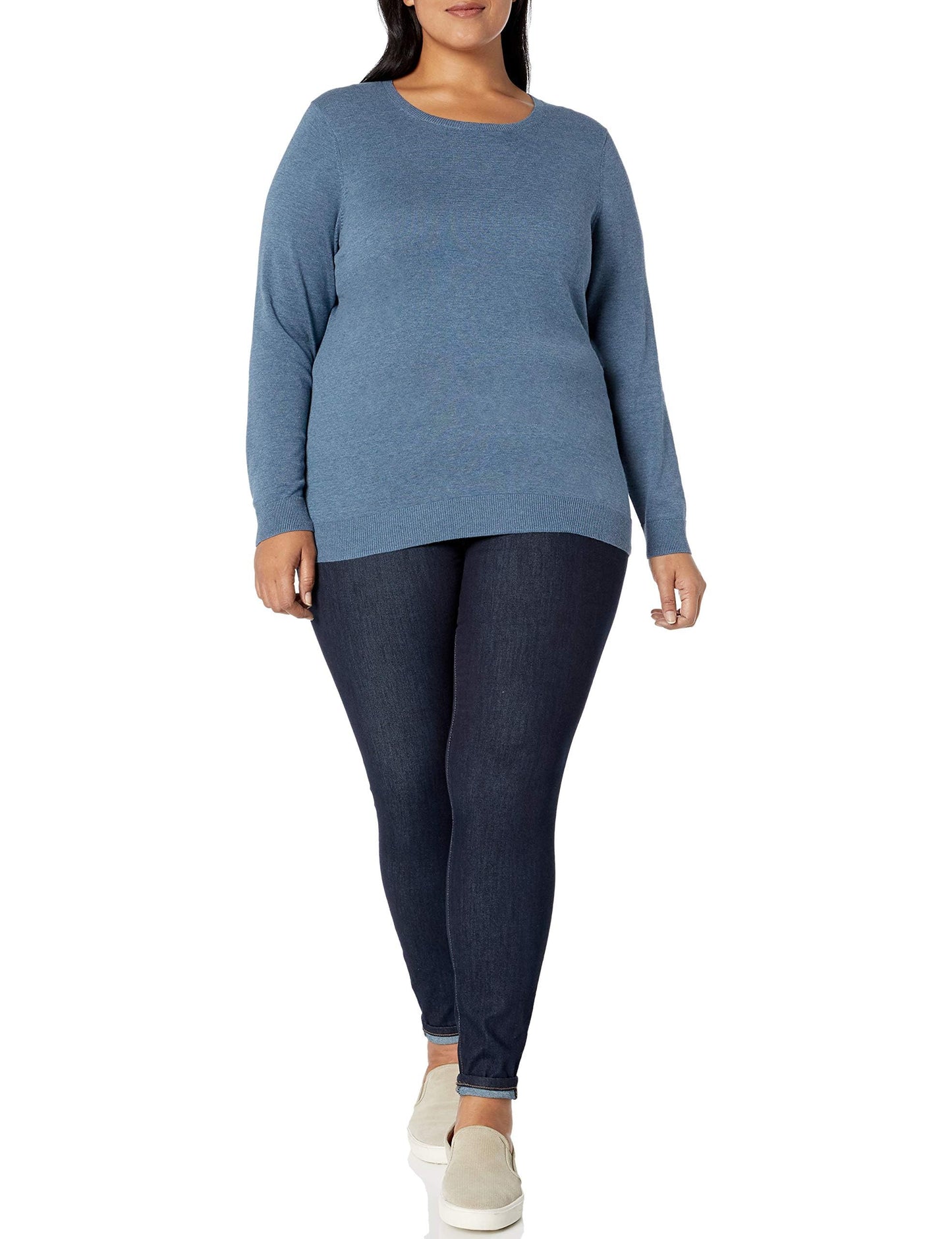 Amazon Essentials Women's Long-Sleeve Lightweight Crewneck Sweater (Available in Plus Size)