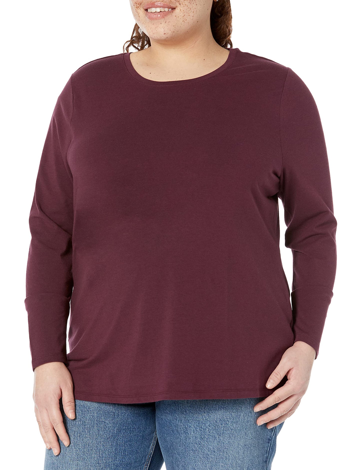 Amazon Essentials Women's Classic-Fit Long-Sleeve Crewneck T-Shirt (Available in Plus Size)