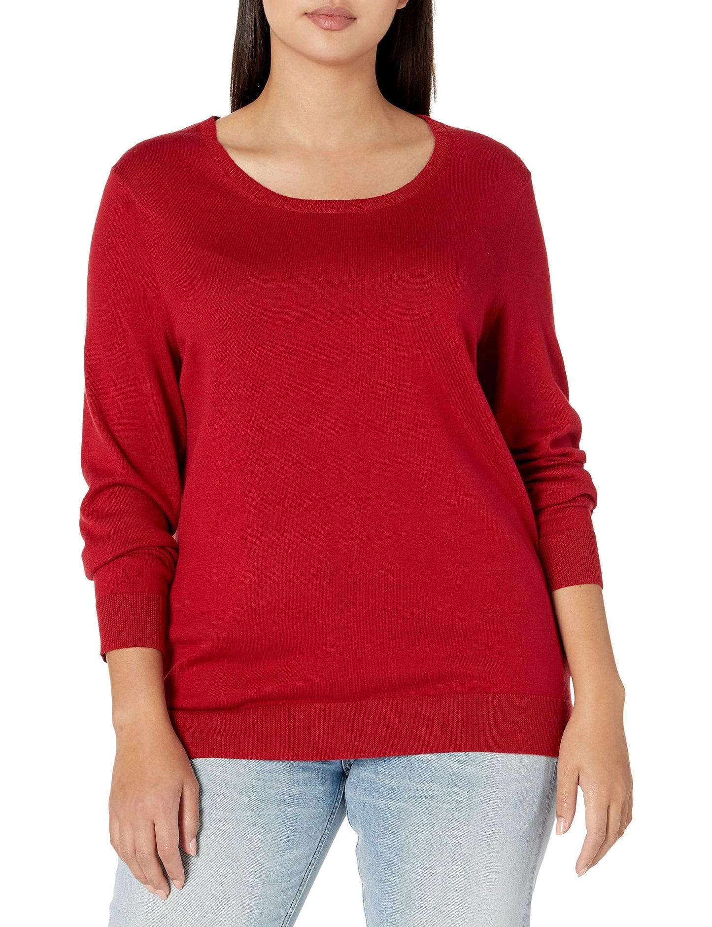 Amazon Essentials Women's Long-Sleeve Lightweight Crewneck Sweater (Available in Plus Size)