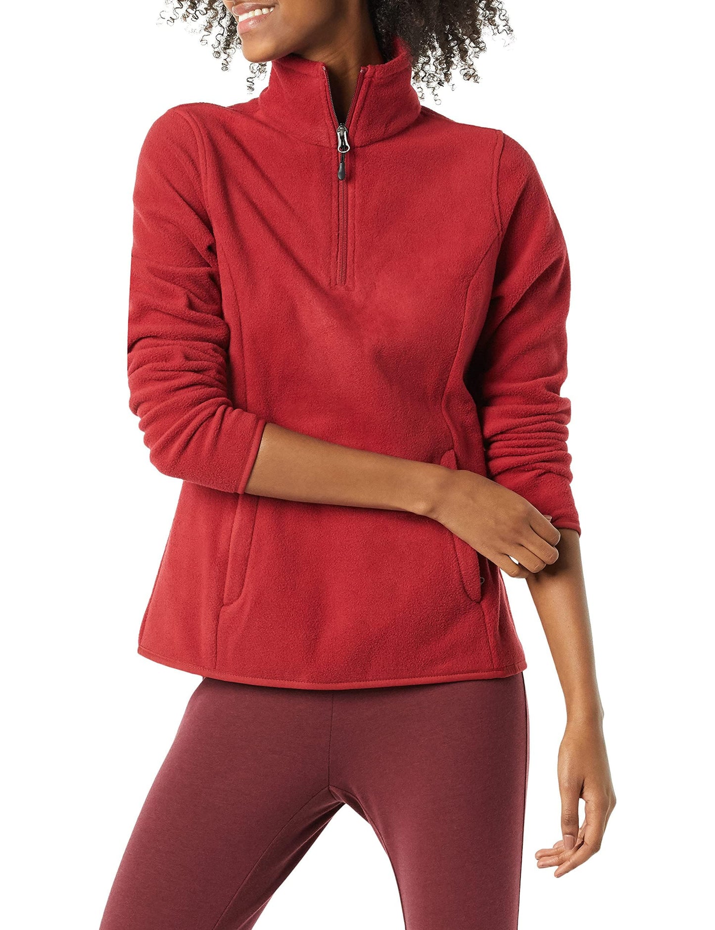 Amazon Essentials Women's Classic-Fit Long-Sleeve Quarter-Zip Polar Fleece Pullover Jacket - Discontinued Colors