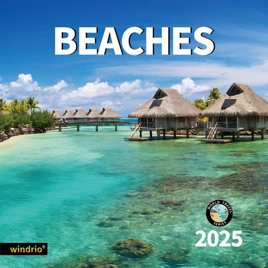 2025 Wall Calendar,Calendar 2025, November 2024 - December 2025, Wall Calendar BEACHES, 12" x 24" Opened,Full Page Months Thick & Sturdy Paper for Calendar Organizing & Planning