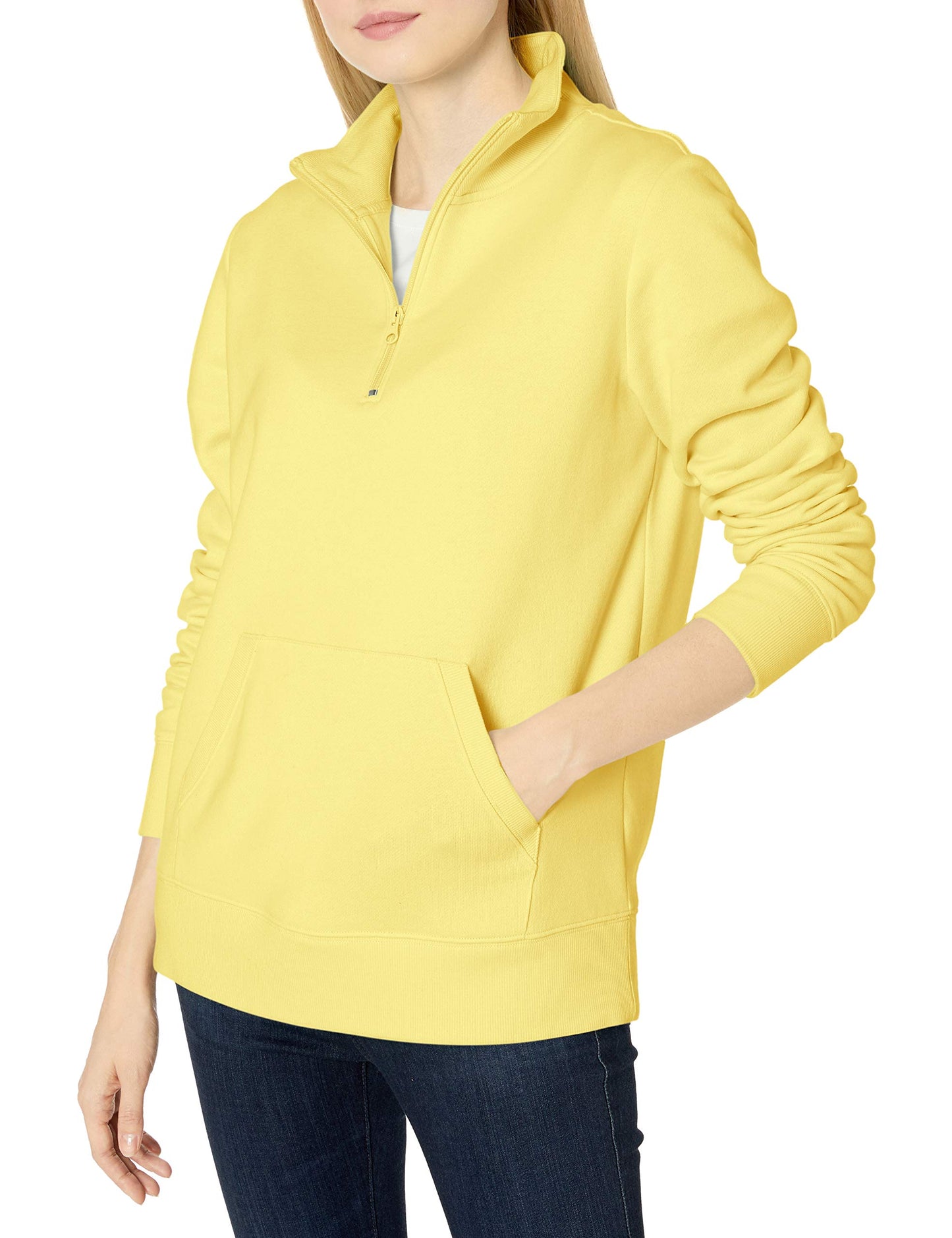 Amazon Essentials Women's Long-Sleeve Fleece Quarter-Zip Top (Available in Plus Size)