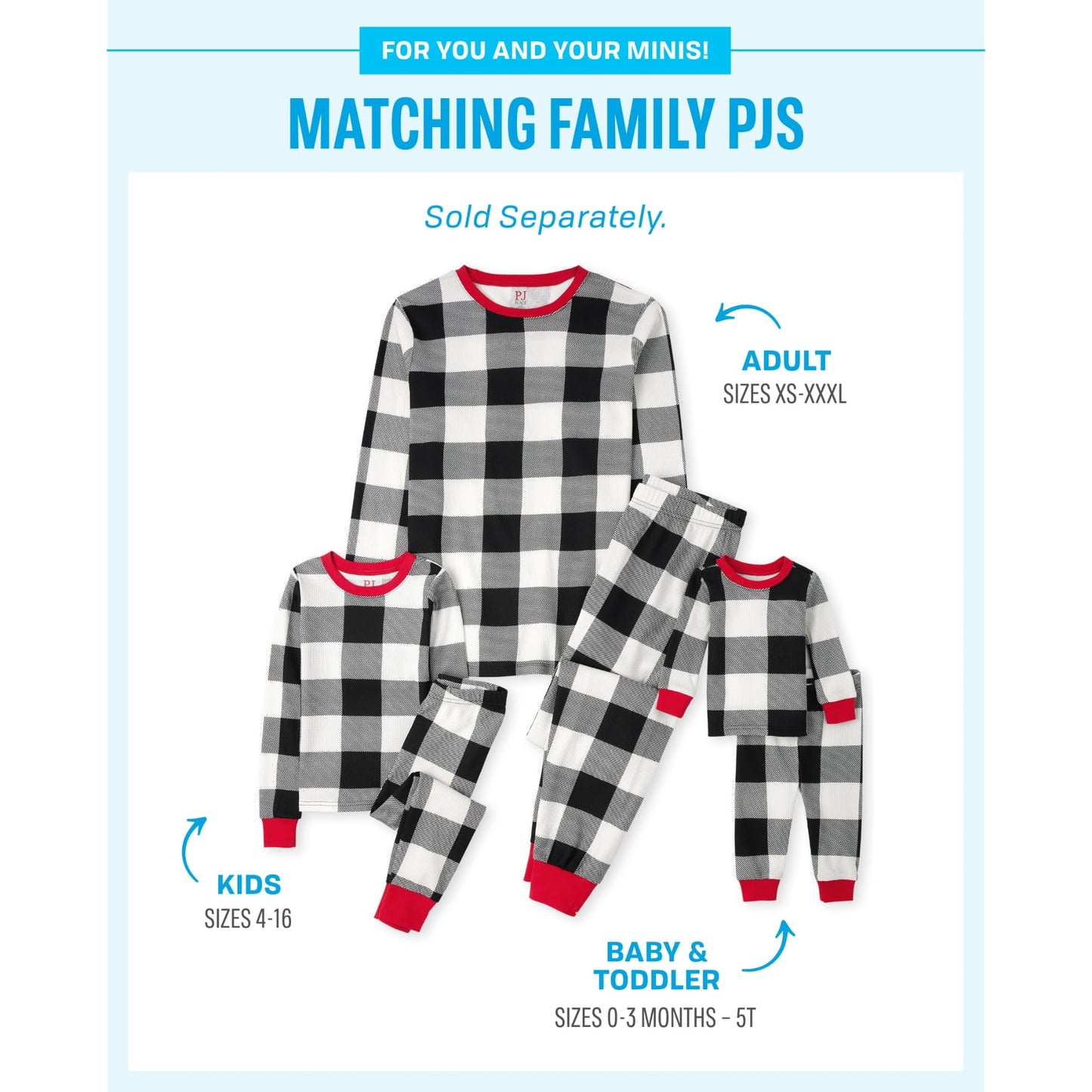 The Children's Place Baby Family Matching, Plaid Thermal Pajamas Sets