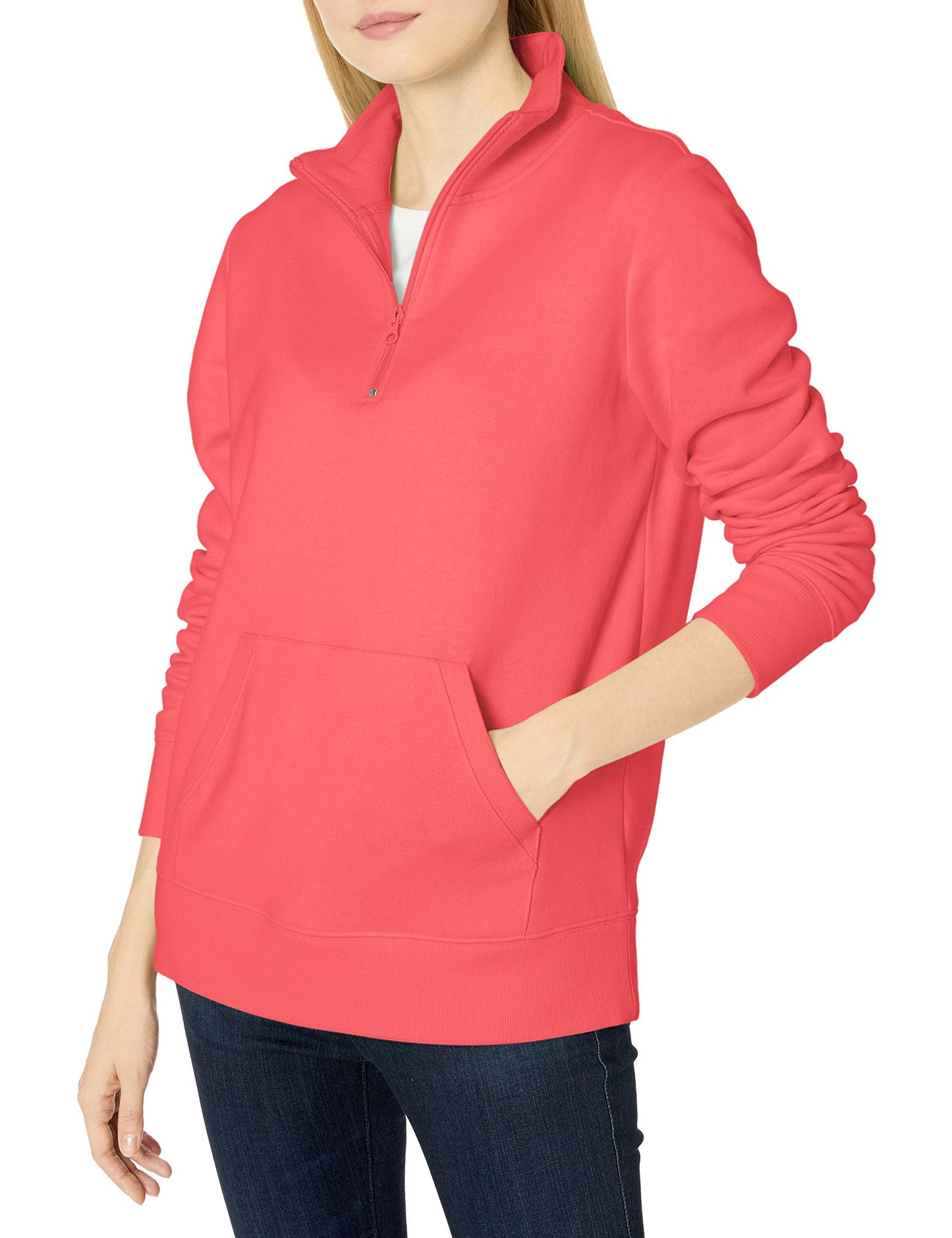 Amazon Essentials Women's Long-Sleeve Fleece Quarter-Zip Top (Available in Plus Size)