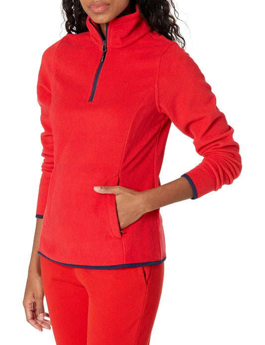 Amazon Essentials Women's Classic-Fit Long-Sleeve Quarter-Zip Polar Fleece Pullover Jacket - Discontinued Colors