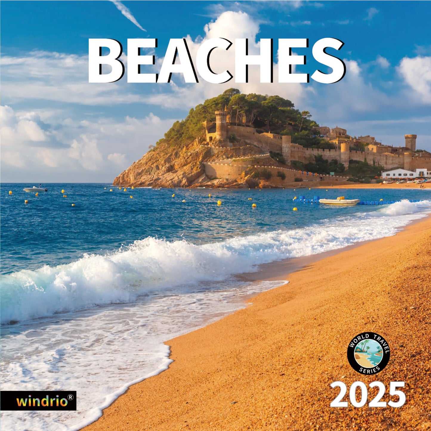 2025 Wall Calendar,Calendar 2025, November 2024 - December 2025, Wall Calendar BEACHES, 12" x 24" Opened,Full Page Months Thick & Sturdy Paper for Calendar Organizing & Planning