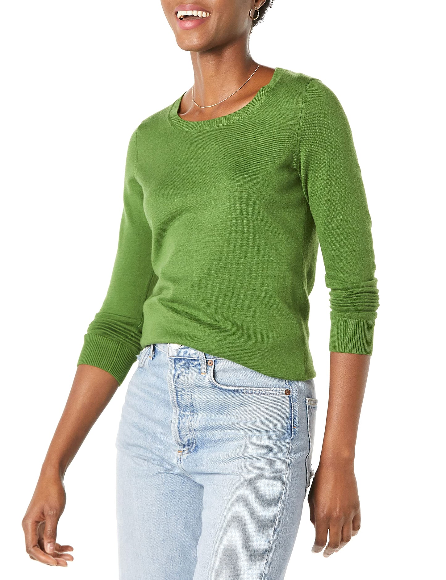 Amazon Essentials Women's Long-Sleeve Lightweight Crewneck Sweater (Available in Plus Size)