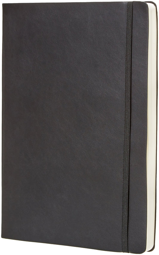 Amazon Basics Daily Planner and Journal, Black, 8.5 Inch x 11 Inch, Soft Cover