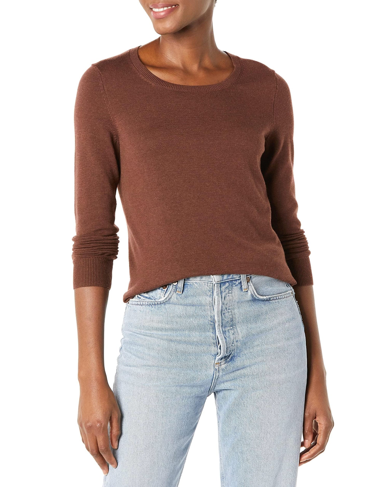 Amazon Essentials Women's Long-Sleeve Lightweight Crewneck Sweater (Available in Plus Size)