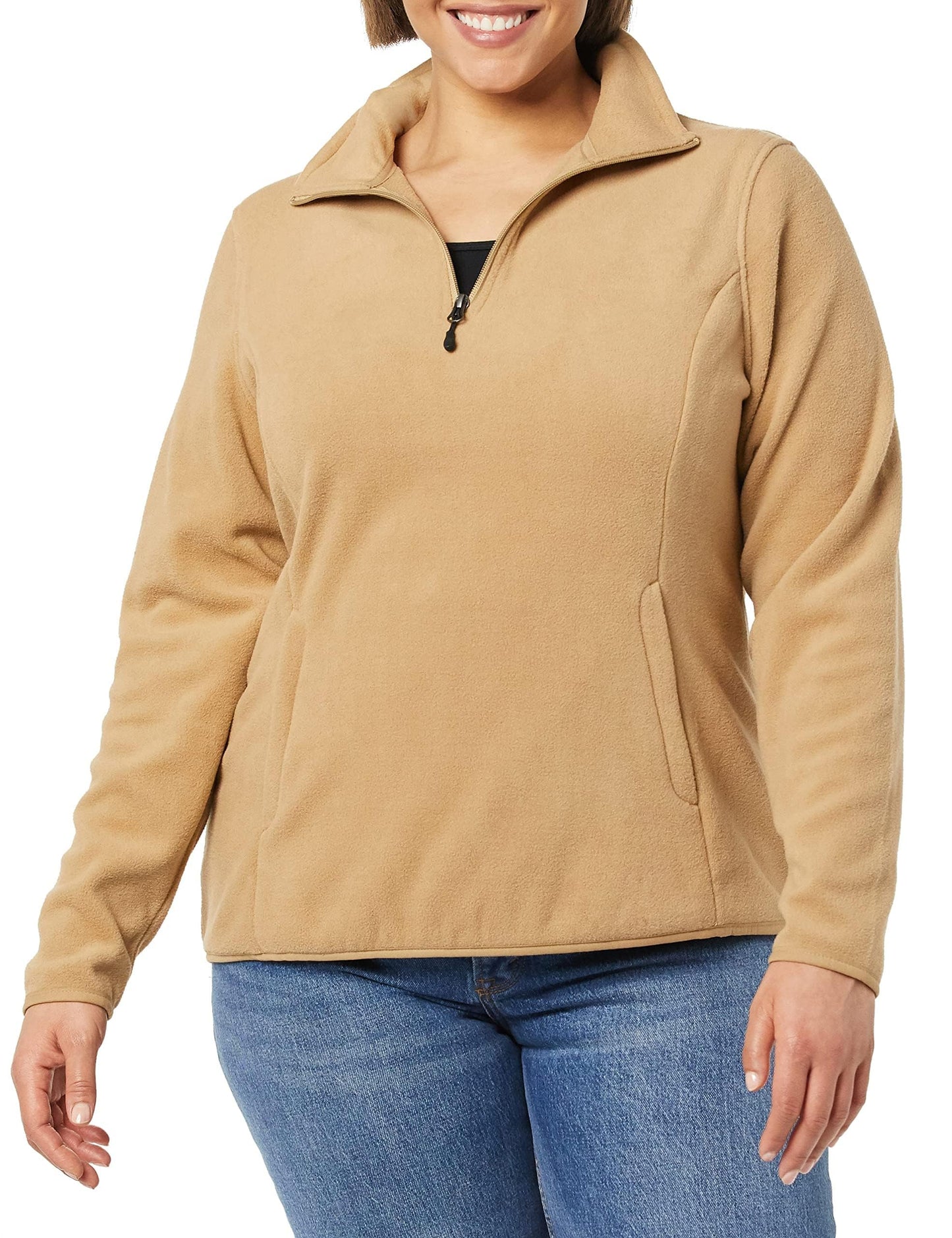 Amazon Essentials Women's Classic-Fit Long-Sleeve Quarter-Zip Polar Fleece Pullover Jacket - Discontinued Colors