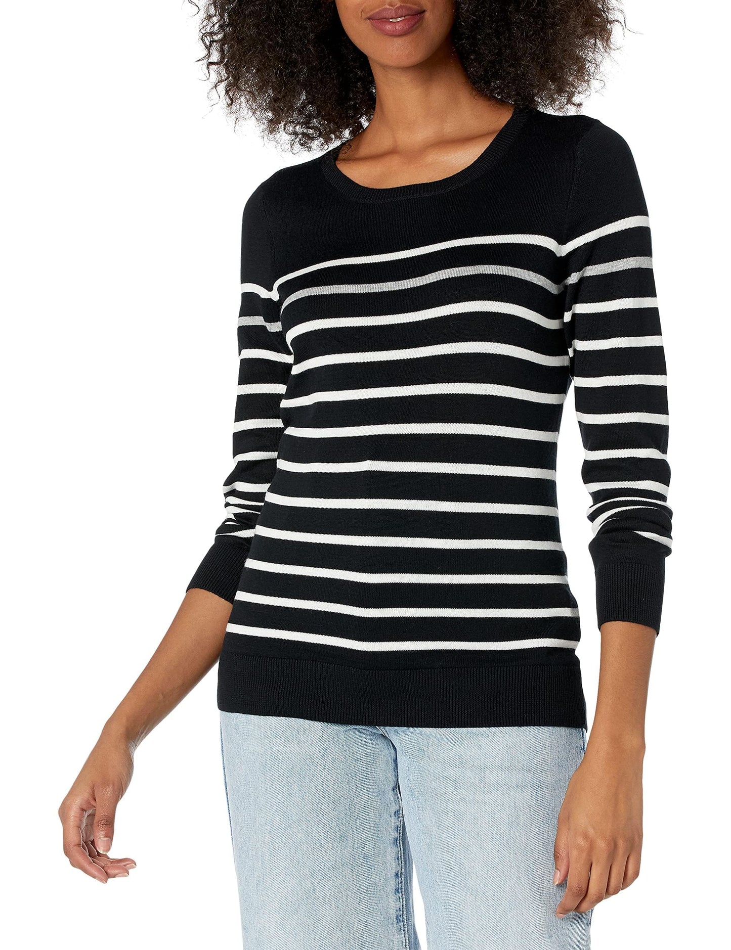 Amazon Essentials Women's Long-Sleeve Lightweight Crewneck Sweater (Available in Plus Size)