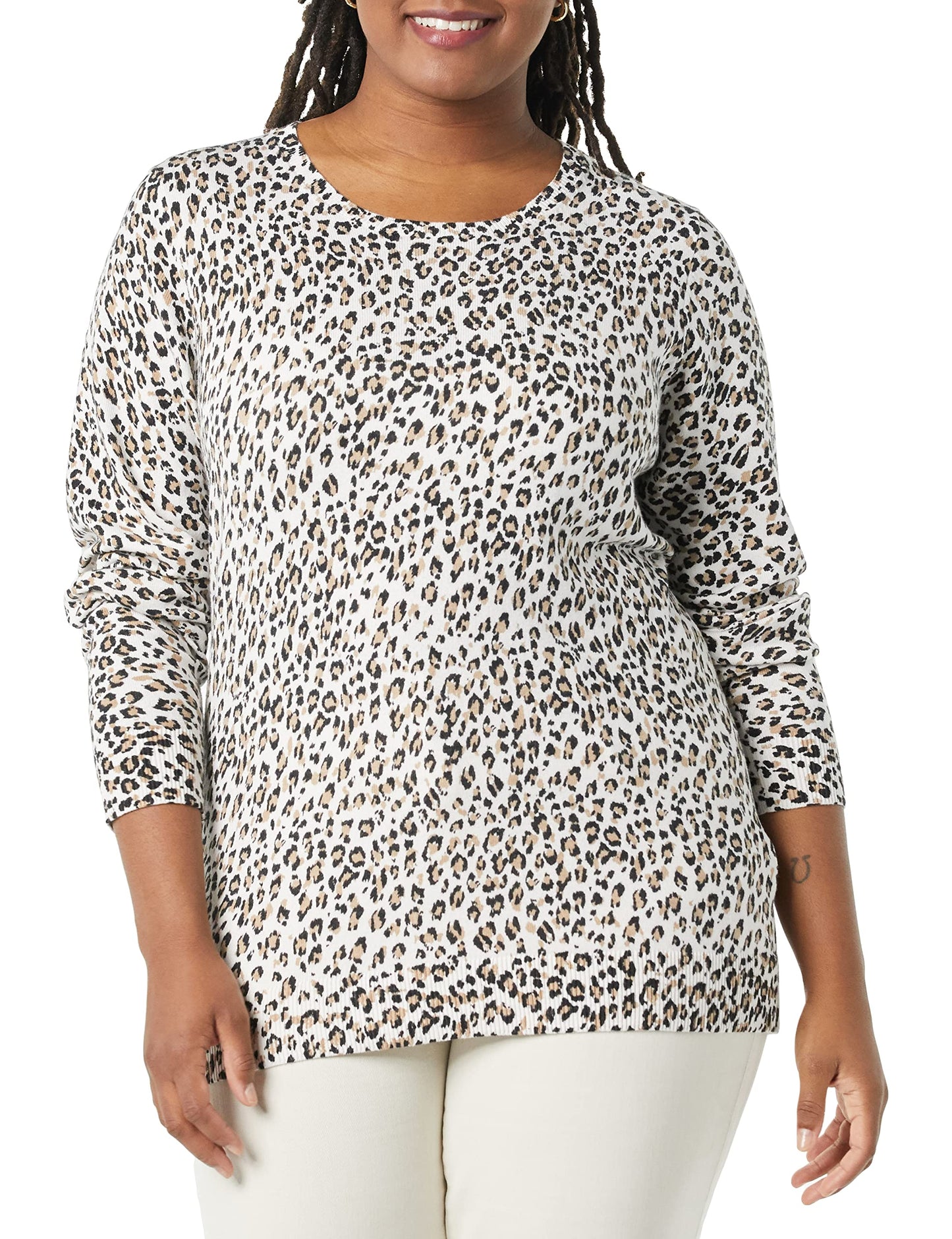 Amazon Essentials Women's Long-Sleeve Lightweight Crewneck Sweater (Available in Plus Size)