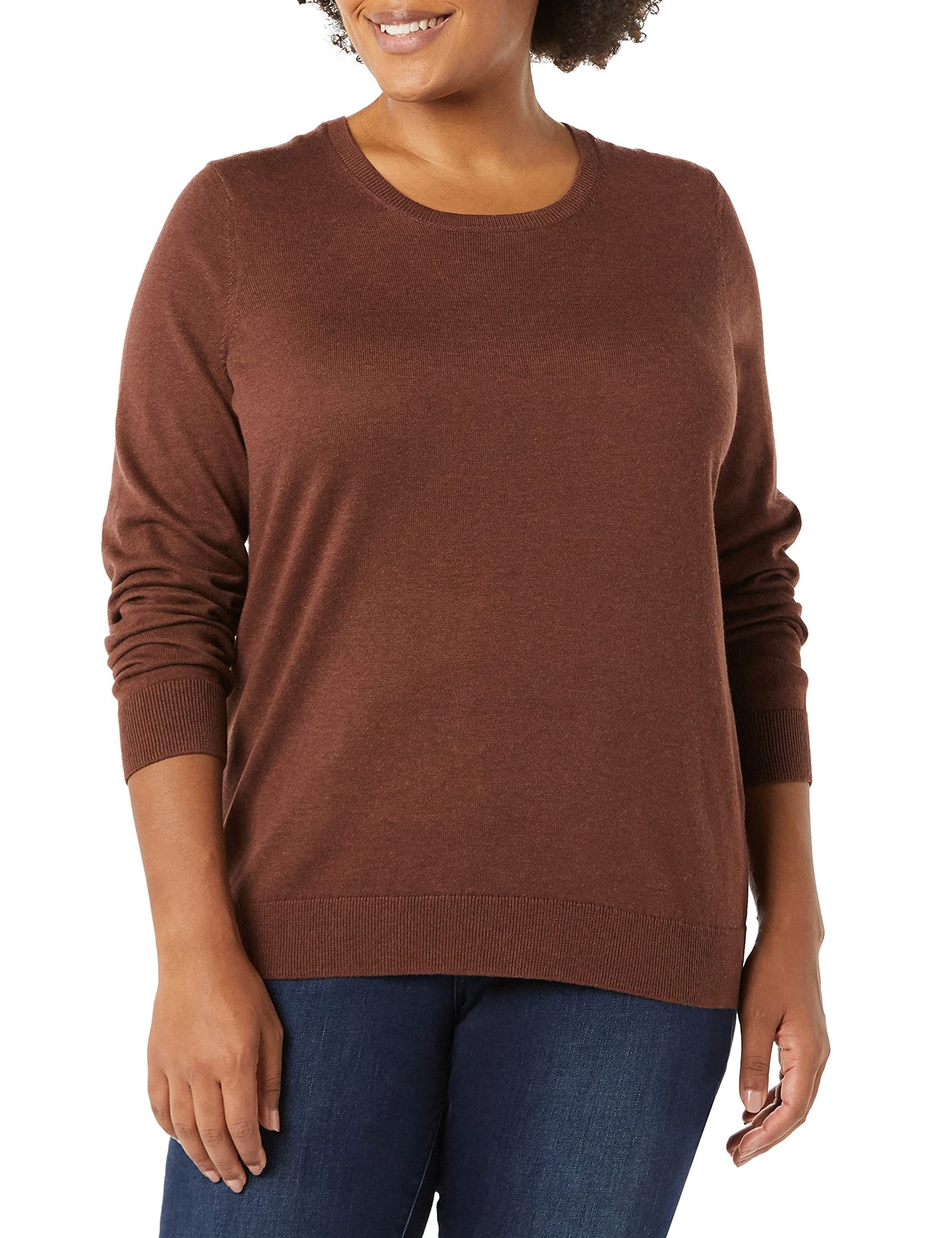 Amazon Essentials Women's Long-Sleeve Lightweight Crewneck Sweater (Available in Plus Size)