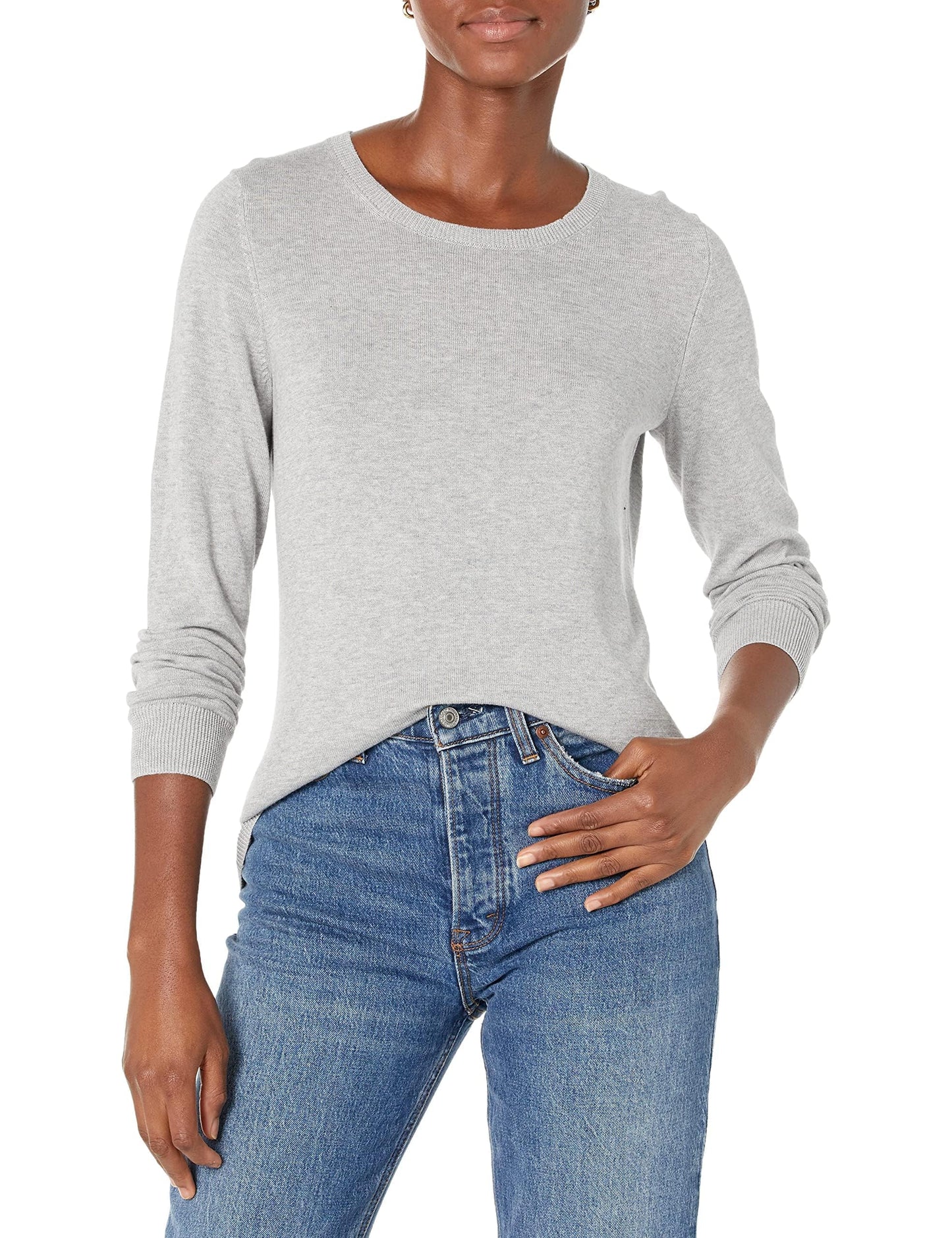 Amazon Essentials Women's Long-Sleeve Lightweight Crewneck Sweater (Available in Plus Size)