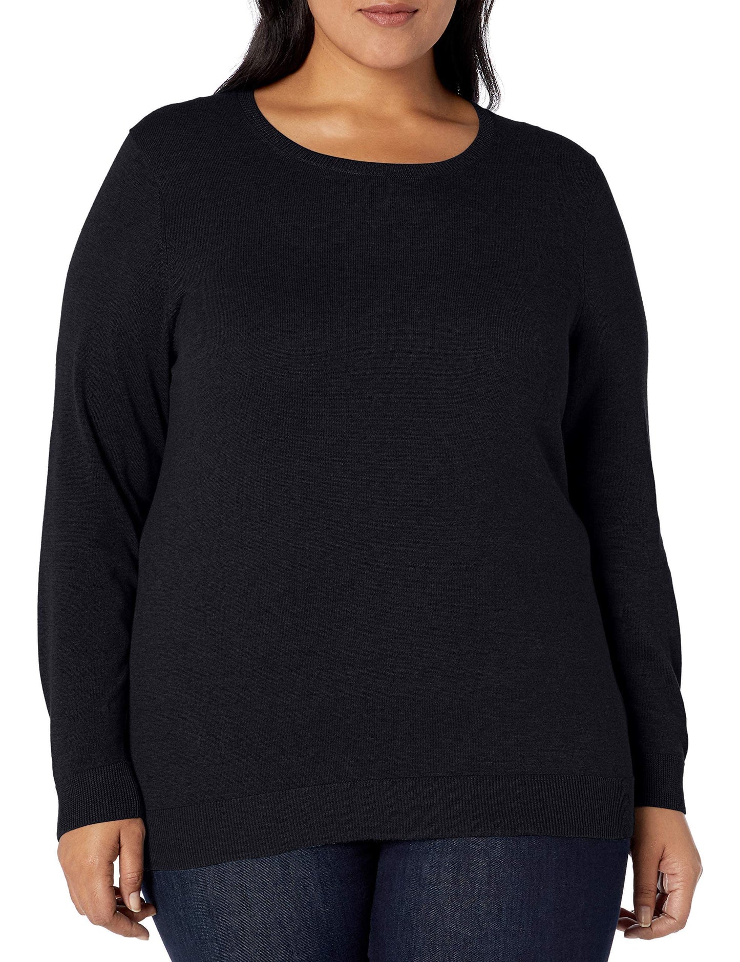 Amazon Essentials Women's Long-Sleeve Lightweight Crewneck Sweater (Available in Plus Size)