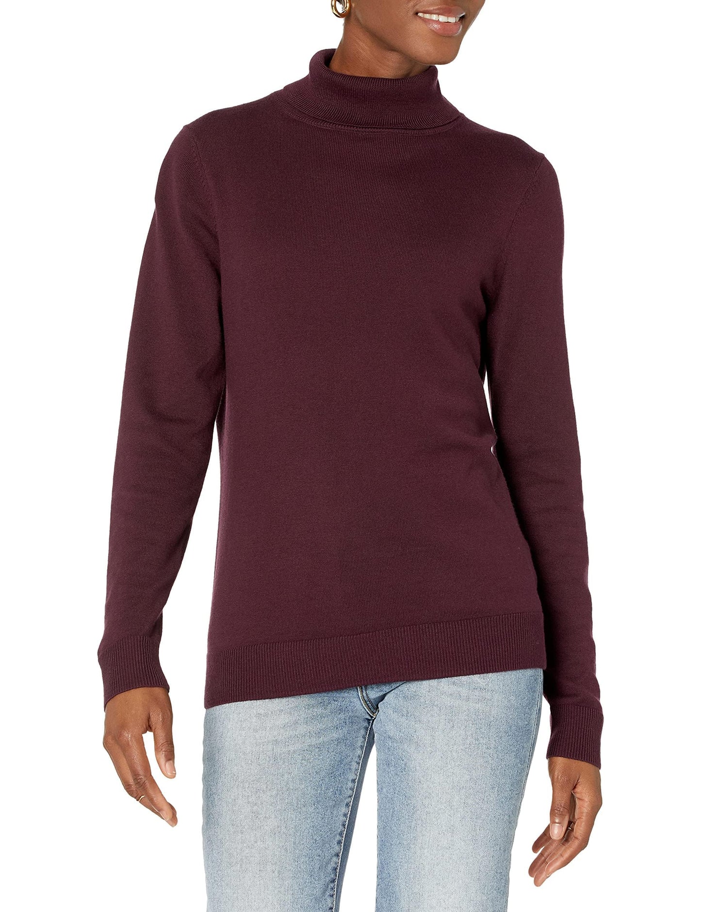 Amazon Essentials Women's Classic-Fit Lightweight Long-Sleeve Turtleneck Sweater (Available in Plus Size)