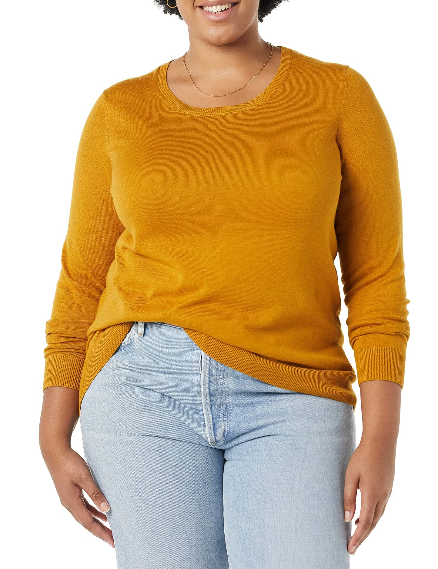 Amazon Essentials Women's Long-Sleeve Lightweight Crewneck Sweater (Available in Plus Size)