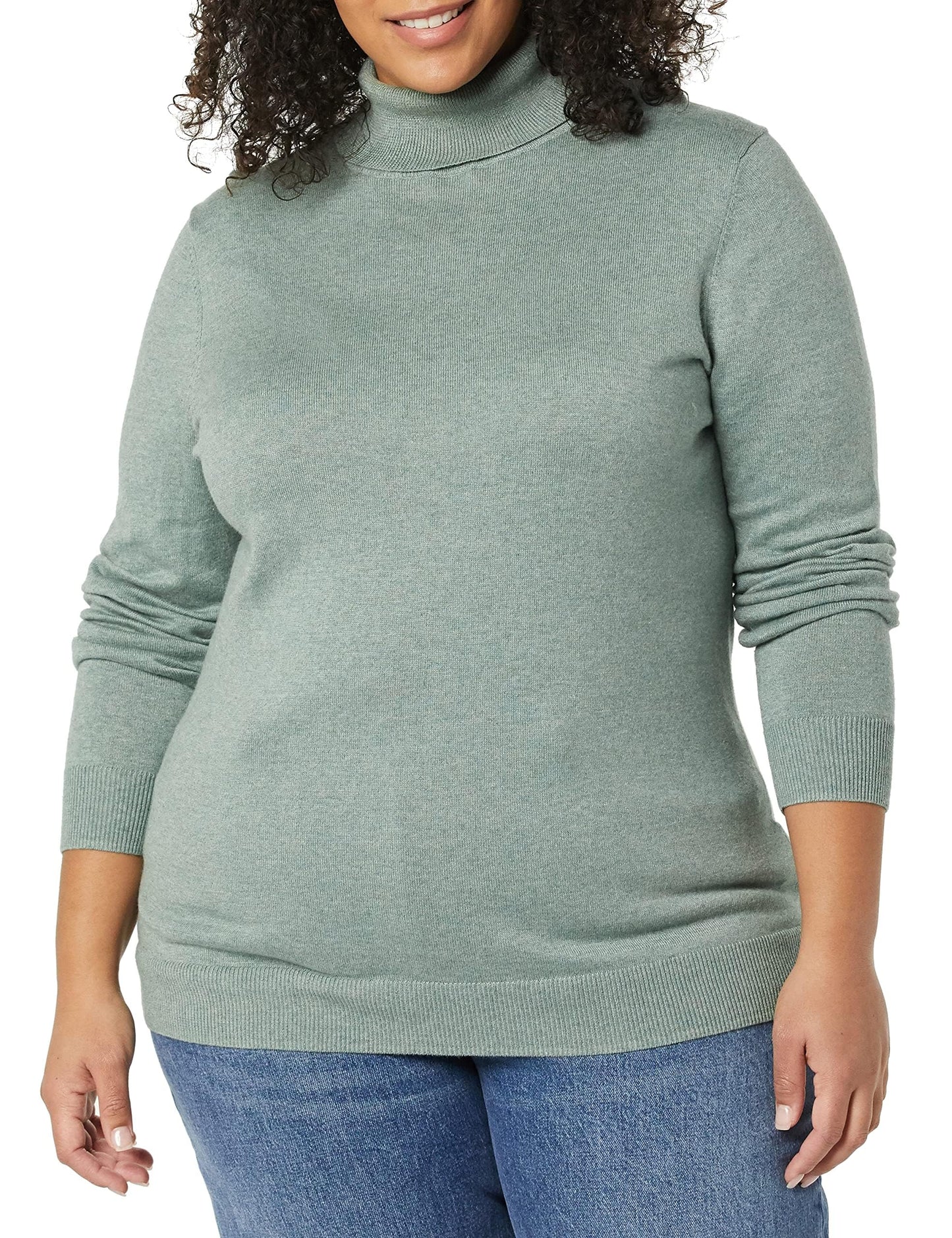 Amazon Essentials Women's Classic-Fit Lightweight Long-Sleeve Turtleneck Sweater (Available in Plus Size)