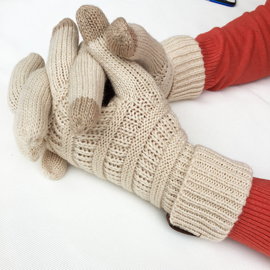 Wool Knitted  Winter Gloves